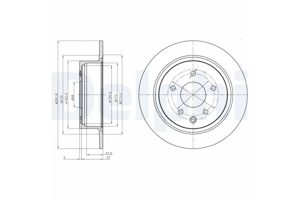 Fren Disk Ayna Arka Sağ ve Sol Nissan Teana (J32R)(02.2008->)  DELPHI BG4108C