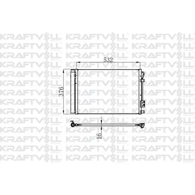 Klima Radyatörü  Hyundai Accent Blue (SB)(08.2011->)  KRAFTVOLL 08060051