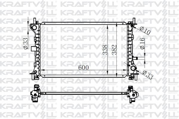 Su Radyatörü  Ford Cougar (MC)(1998->)  KRAFTVOLL 08040004