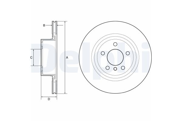 Fren Disk Ayna Arka Sağ ve Sol BMW X3 Serisi (F25)(03.2011->)  DELPHI BG4644C