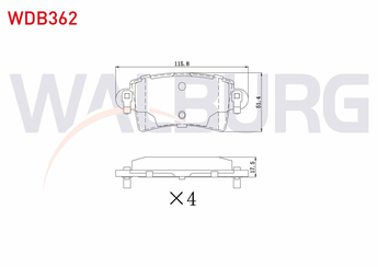 Fren Disk Balata Arka WALBURG WDB362  