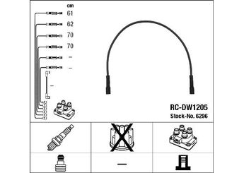 Buji Kablosu  NGK 6296  46618703 46 618 703 Kager0054 Kager 0054