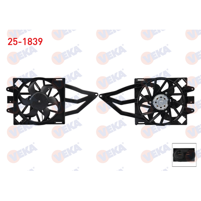 Radyatör Fan ve Motoru  Fiat Panda (169)(09.2003->)  VEKA 25-1839