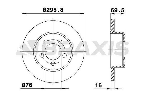 Fren Disk Ayna Arka Sağ ve Sol BRAXIS AE0595