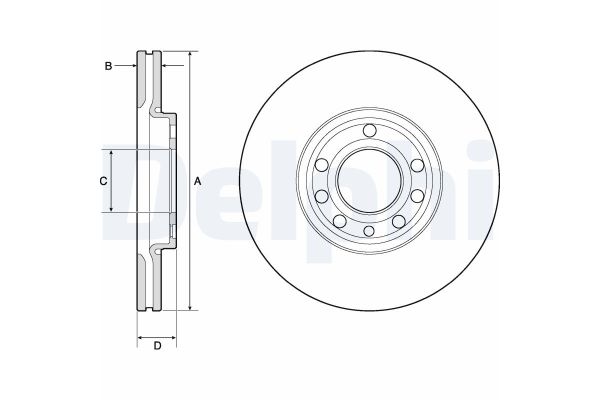 Fren Disk Ayna Ön Sağ ve Sol Saab 9-3 Cabriolet (2004->)  DELPHI BG3713