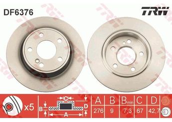 Fren Disk Ayna Arka Sağ ve Sol FRENBU 24832  A2464230012 2464230012 246 423 00 12 246423001207 A 246 423 00 12 A246423001207