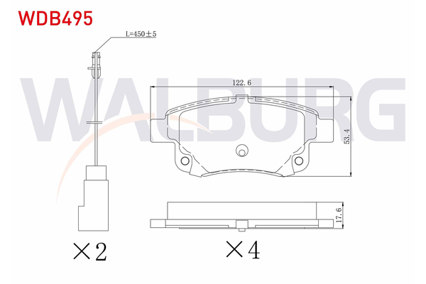 Fren Disk Balata Arka Ford Transit Kamyonet (TT9)(2006->)  WALBURG WDB495