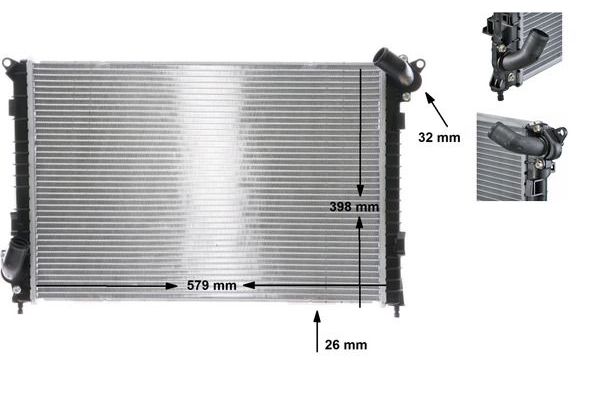 Su Radyatörü  MINI Mini (R50,R53)(2001->)  MAHLE CR 984 000S