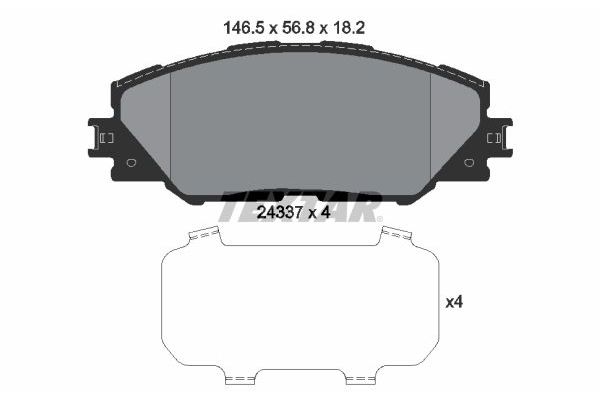 Fren Disk Balata Ön Toyota RAV4 (A4)(2013->)  TEXTAR 2433701