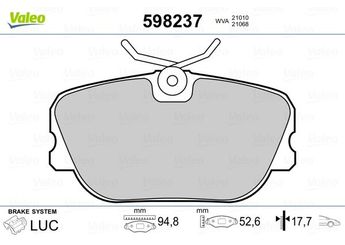 Fren Disk Balata Ön VALEO 598237  34111154377 34111154442 34111154443 8968018 8993974