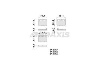 Fren Disk Balata Ön BRAXIS AB0389  GDB773 KK1503328Z KK150-33-28Z MDA193328Z MDA19-33-28Z DA193328Z DA193328ZA