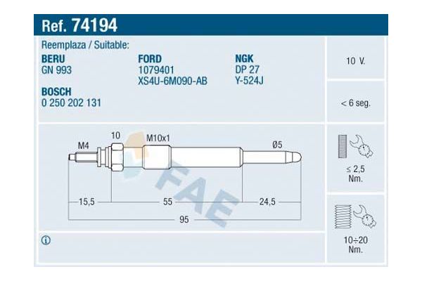 Isıtma Bujisi  EUROCRAFT EU F16108-002