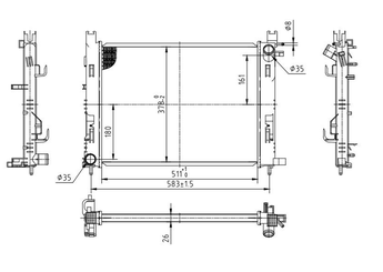 Su Radyatörü  MOTRIO 8550509706  8550509706 214100078R 214106630R 8660003460 214105731R