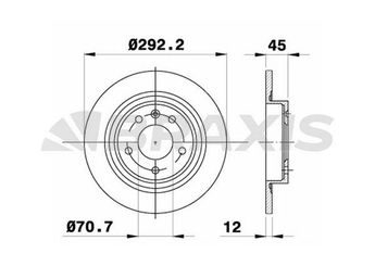 Fren Disk Ayna Arka Sağ ve Sol BRAXIS AE0233  402060M802 569075 13502137