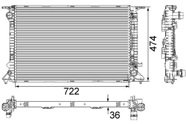 Su Radyatörü  Peugeot 508 II (03.2018->)  MAHLE CR 912 000S