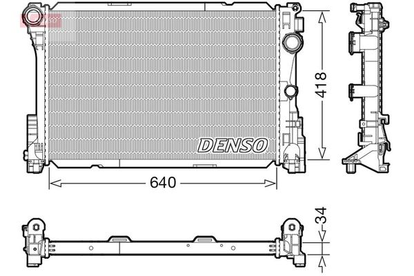 Su Radyatörü  Mercedes GLK -Serisi (BM 204)(06.2008->)  DENSO DRM17115
