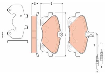 Fren Disk Balata Ön TRW GDB1895  425478 E172236 4254 78 E 172 236