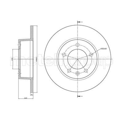 Fren Disk Ayna Arka Sağ ve Sol Renault Master II Tip 2 Bus (09.2003->)  METELLI 23-0690