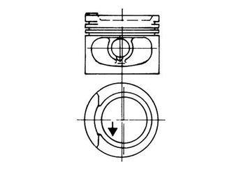 Piston (81.01MM-0.50)  KOLBENSCHMIDT 93928620  26107081D 026 107 081 D 26107081B 026 107 081 B 26107081P 026 107 081 P 26107081R 026 107 081 R