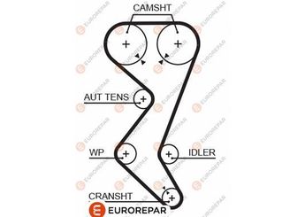 Triger Kayışı  EUROREPAR 1633126780  1633126780 816A1 0816A1 816F4 0816F4 96372405 9637240580 96476100 9647610080 9400816190 9464464980 9637053980 816C2 0816C2 96350076 9635007680 96350077 9635007780