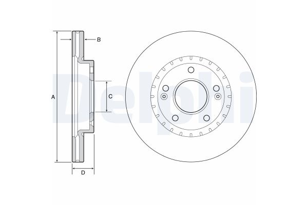 Fren Disk Ayna Ön Sağ ve Sol Hyundai Elantra (AD)(2016->)  DELPHI BG4565C