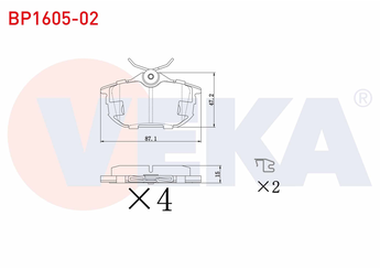Fren Disk Balata Arka VEKA BP1605-02  