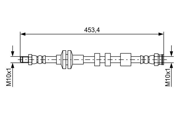 Fren Hortumu Arka Sağ veya Sol Alfa Romeo Giulietta (191)(2010->)  BOSCH 1 987 481 574