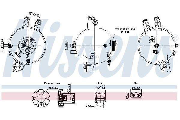 Radyatör Yedek Su Deposu  BMW X3 Serisi (G01)(12.2017->)  NISSENS 996167