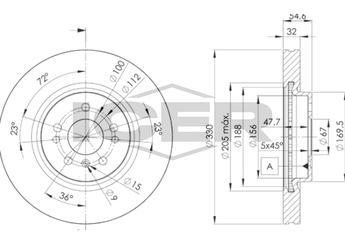 Fren Disk Ayna Ön Sağ ve Sol AYD 50855  1644211312 1644210412 A1644211312 164 421 04 12 164 421 13 12