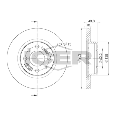 Fren Disk Ayna Ön Sağ ve Sol NAGAMA NBD-HY025