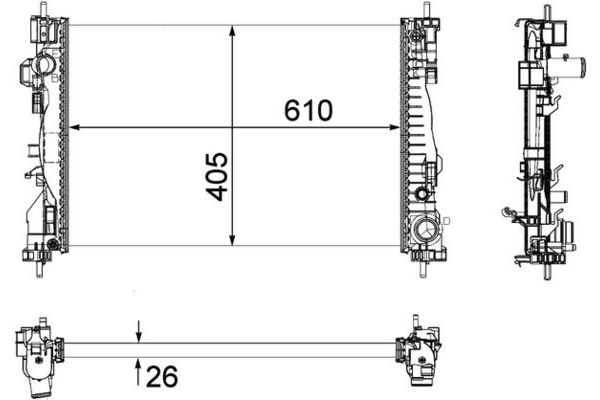 Su Radyatörü  Alfa Romeo Giulietta (191)(2010->)  MAHLE CR 1179 000P