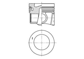 Piston (79.50MM-STD)  GOETZE 87-72502-STD  4L107065D001 04L107065D001