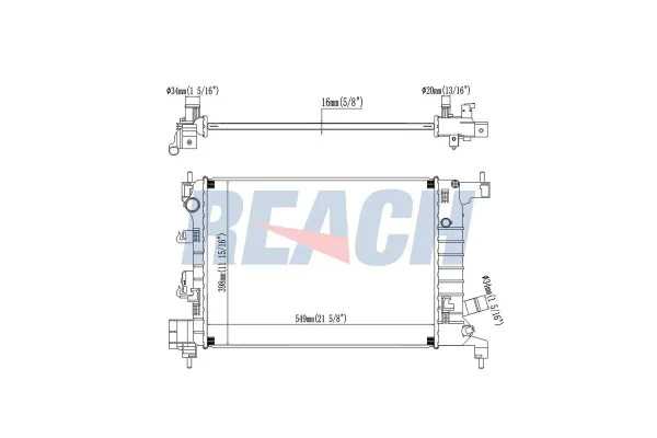 Su Radyatörü  Chevrolet Aveo Sedan (2011->)  ORİS BCH293016