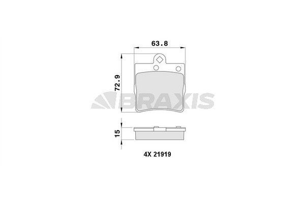 Fren Disk Balata Arka BRAXIS AA0053