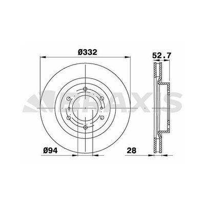 Fren Disk Ayna Ön Sağ ve Sol Mitsubishi Pajero (V80/V90)(2007->)  BRAXIS AD1027