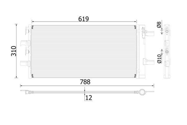Klima Radyatörü  MINI Mini 5-kapı (F55)(2014->)  MAHLE AC 892 000P