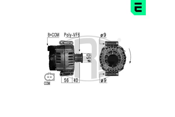 Alternatör  Mercedes SLC -Serisi Roadster (BM 172)(12.2015->)  ERA 210897