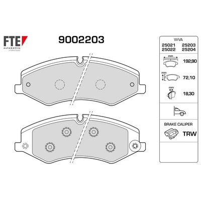 Fren Disk Balata Ön Land Rover Range Rover (01.2013->)  FTE 9002203
