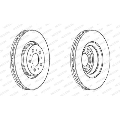 Fren Disk Ayna Ön Sağ ve Sol Volvo V70 S.Wagon [Combi] (01.2000->)  FERODO DDF1898C-1