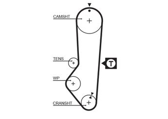 Triger Kayışı  GATES 1225RM  6182891  6182891 84SM6K254CA PMTB157 PMTB26 1653887 1660554 6092138 6109190 6162732 6711046 6830822 81SM6268HE 86SM6268FA 89SM6268AC 91SM6268BA