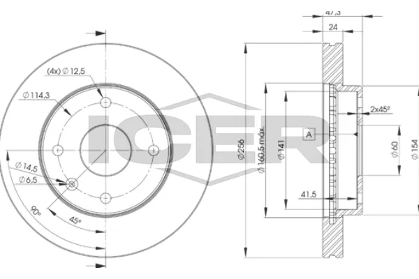 Fren Disk Ayna Ön Sağ ve Sol Daewoo Nubira Limousine (2003->)  OPEL ORJINAL 96328338