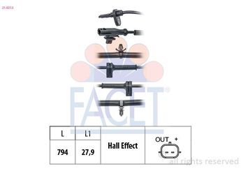 Abs Sensörü Ön Sağ veya Sol FORD ORJINAL CN152C204AC  CN152C204AC 1782404 1 782 404 1871011 1 871 011 2122523 2 122 523 CN152C204AA CN15-2C204-AA CN152C204AB CN15-2C204-AB CN15-2C204-AC