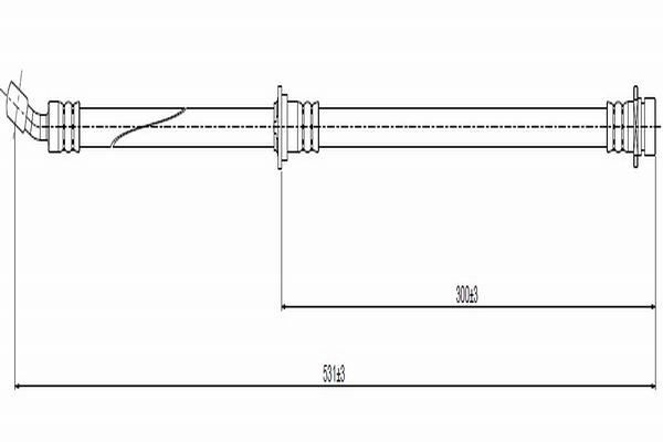 Fren Hortumu Arka Sağ veya Sol Honda Logo (GA3)(01.1999->)  CAVO C800 692A