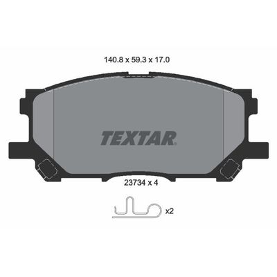 Fren Disk Balata Ön Lexus RX 300 (MCU35)(2003->)  TEXTAR 2373401