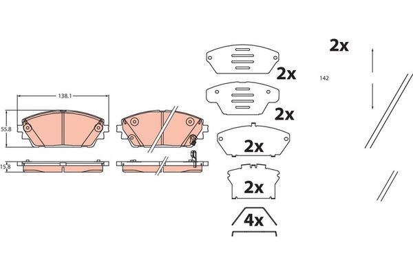 Fren Disk Balata Ön TRW GDB2456