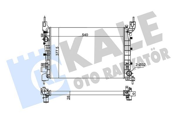 Su Radyatörü  Fiat Linea (110)(2007->)  KALE 0135012AL