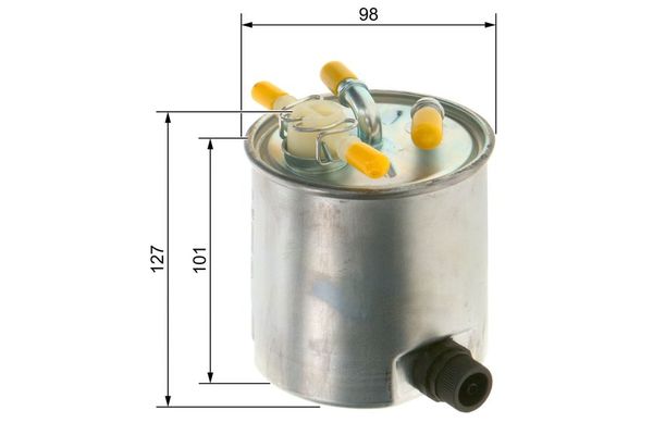 Yakıt Filtresi  Dacia Logan MVC (12.2006->)  BOSCH 0 986 4B2 011