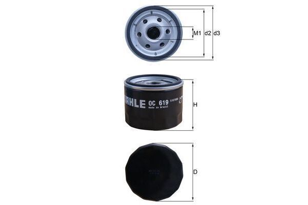 Yağ Filtresi  MAHLE OC 619