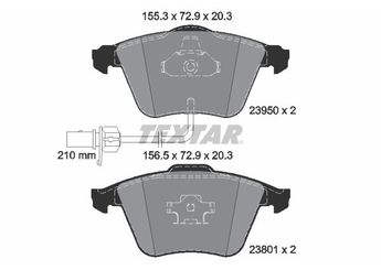 Fren Disk Balata Ön TEXTAR 2395001  4F0698151A 4F0698151Q 8E0698151C 4F0698151B 4F0698151D 480698157R 4F0698151K