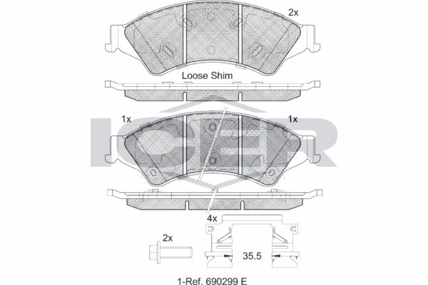 Fren Disk Balata Ön Volkswagen Amarok (T1B)(02.2023->)  AYD 60362B